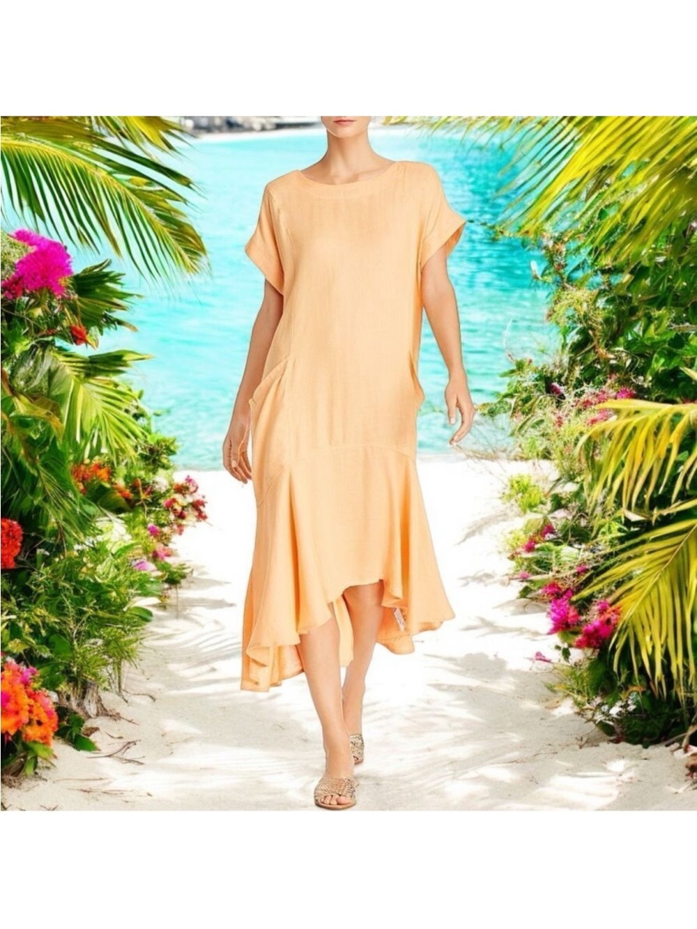 NWT FREE PEOPLE Crisp and Cool Midi Dress M